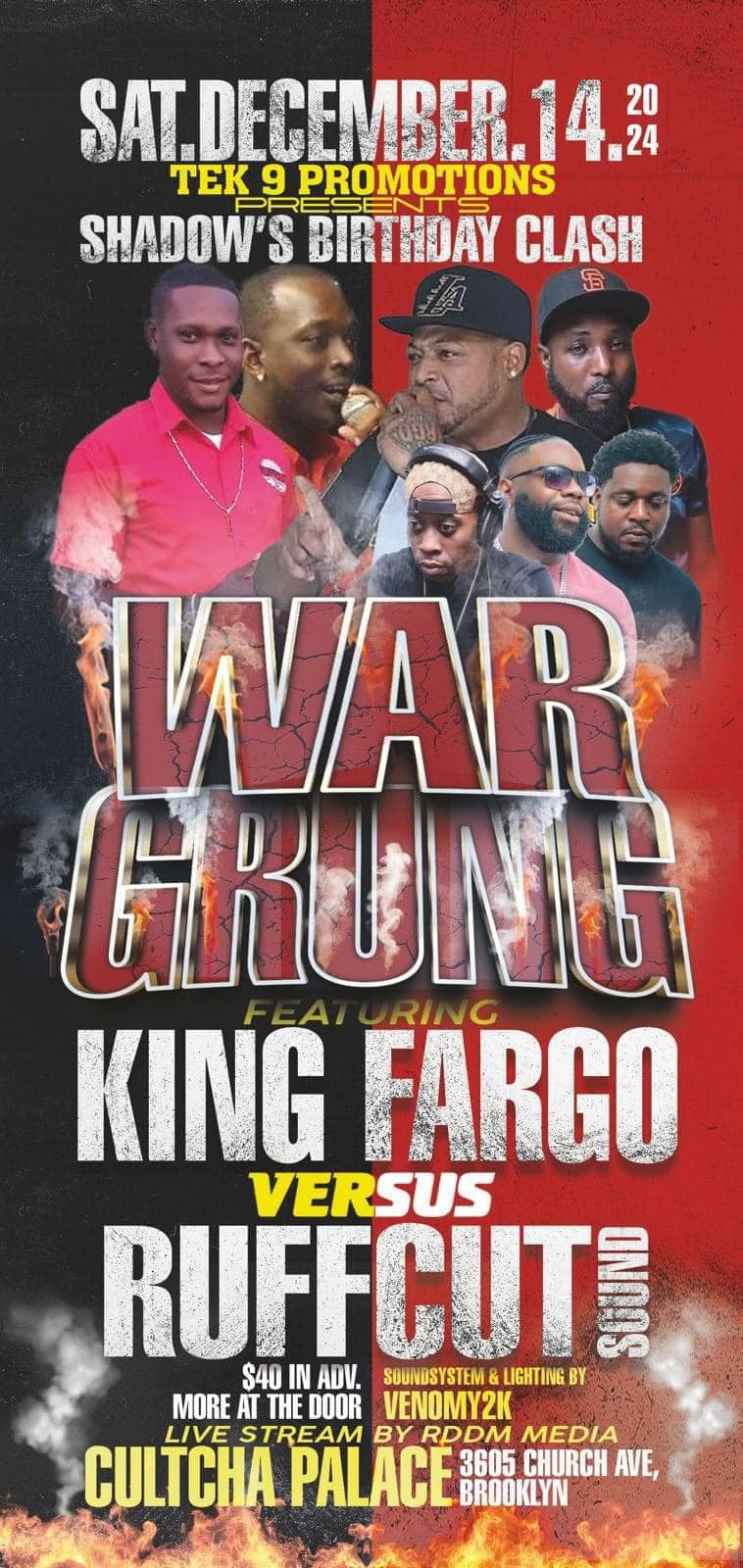 War Grung Clash: Shadow’s Birthday Celebration Featuring King Fargo vs. Ruff Cut Sound